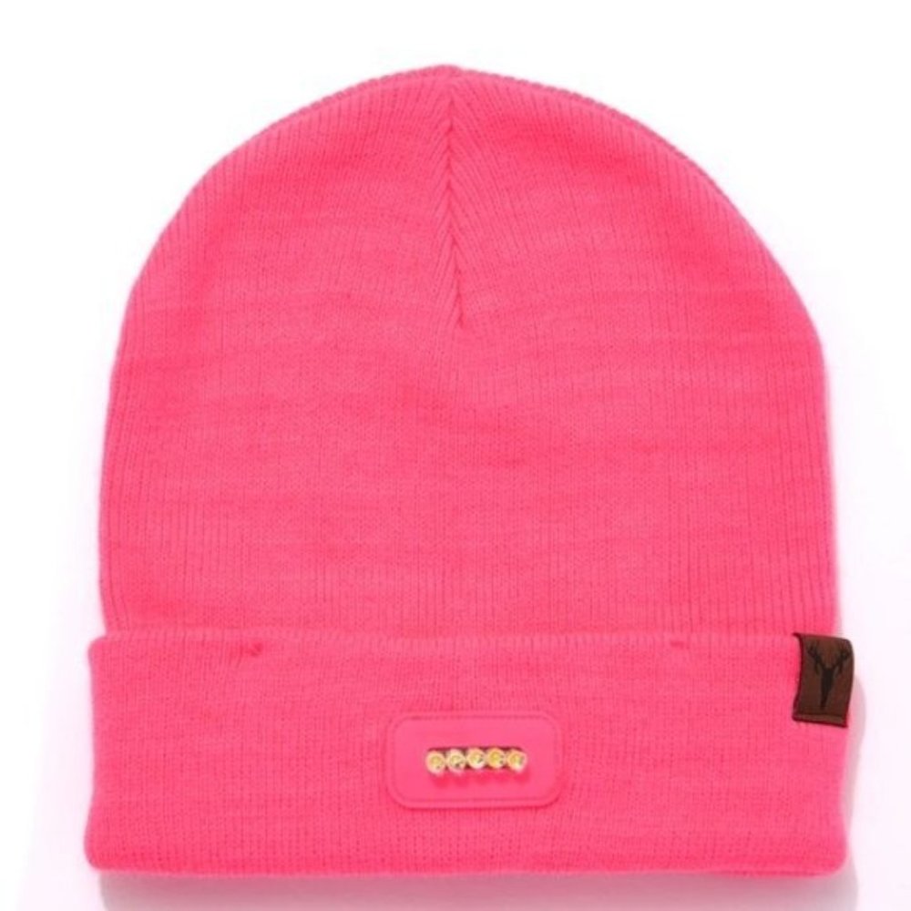 Hot Shot LADIES' "BOLT" LIGHTED KNIT CUFF CAP Pink